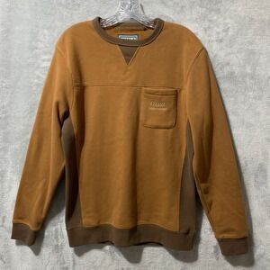 Vissla Creators Crewneck Sweatshirt Brown Patch Elbow Patches Men Small